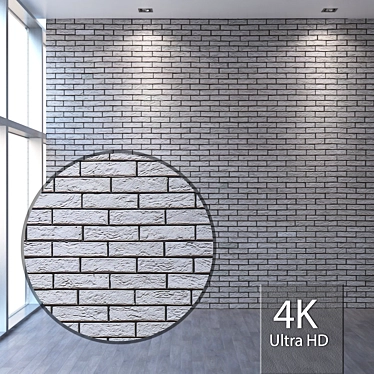 Title: Seamless White Bricklaying Texture 3D model image 1 