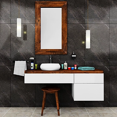 Bath Bliss Bathroom Furniture 3D model image 1 