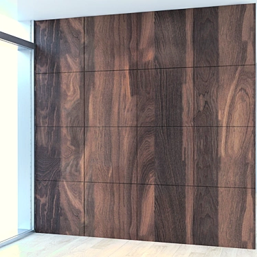 Wood Panel: Versatile Design and Easy Customization 3D model image 1 