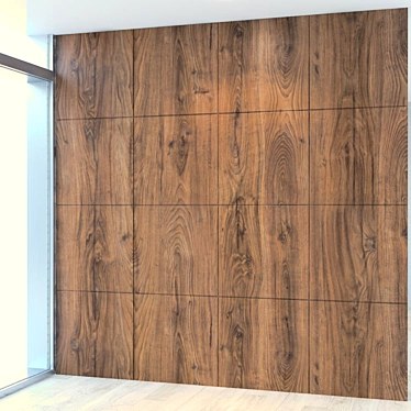 Title: Wood Panel 15 - Versatile, Stylish, Easy-to-Install 3D model image 1 