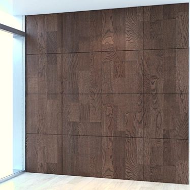 Versatile Wood Panel for Seamless Interiors 3D model image 1 
