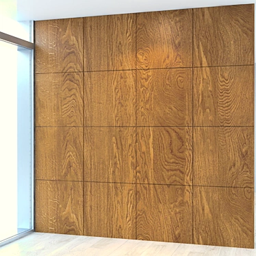 Product Title: Wood Panel 21 - Dynamic Scandinavian Design 3D model image 1 