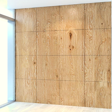 Wood Panel 24 - Versatile and Customizable Interior Element 3D model image 1 