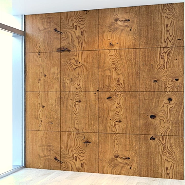 Versatile Wood Panel for Interior Design 3D model image 1 