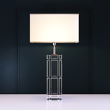 Elegant Crystal Column Table Lamp 3D model image 1 