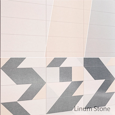 Elegant Linum Stone Ceramic Tiles 3D model image 1 