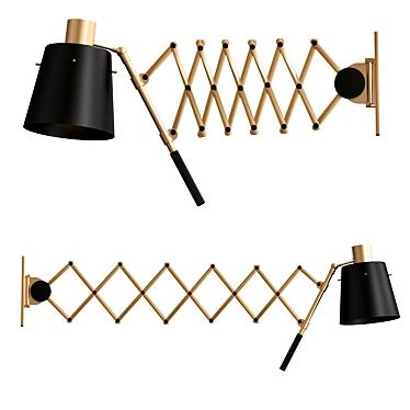 Elegant Pastorius Wall Light 3D model image 1 