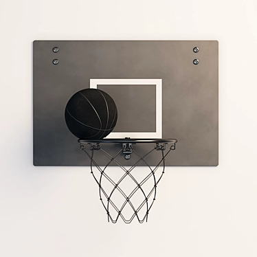 IKEA SPANST Basketball Set: Hoop & Ball 3D model image 1 