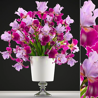 Scandinavian Iris Bouquet 3D model image 1 