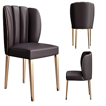 Elegant Dalyan Dining Chair 3D model image 1 