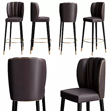 Dalyan Bar Chair: Elegant and Stylish 3D model image 1 