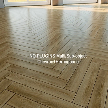 Natural Wood Parquet Tiles 119 3D model image 1 
