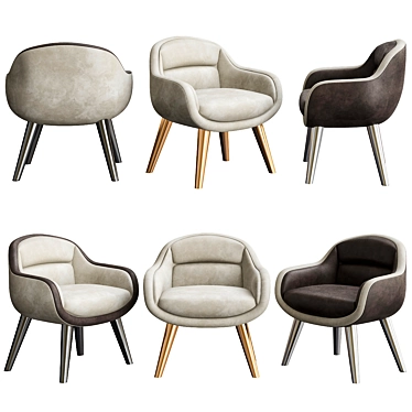Elegant Vittoria Chair: Exquisite Craftsmanship 3D model image 1 