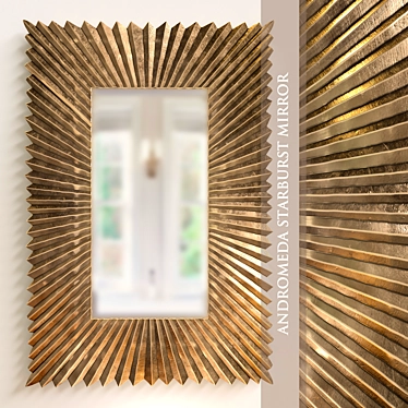 Andromeda Starburst Mirror: Versatile Hanging Options, Stunning Design 3D model image 1 