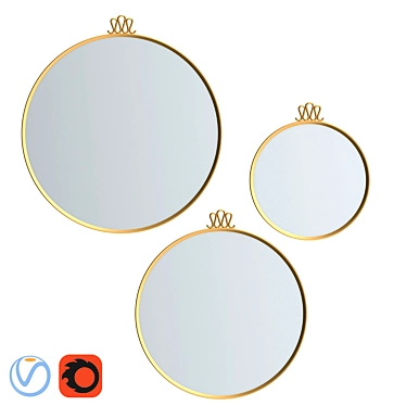 Gubi Randaccio Mirror: Elegant and Versatile! 3D model image 1 