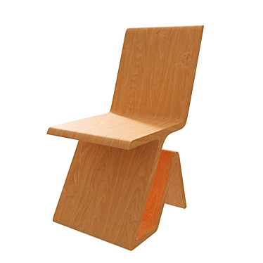 Natural Wood Texture Chair 3D model image 1 