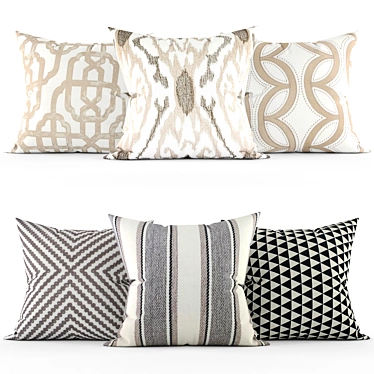 Elegant Cushion Collection 3D model image 1 