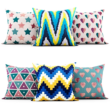 Elegant Cushion Collection 3D model image 1 