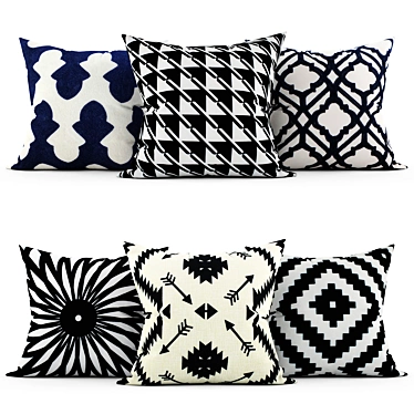 Elegant Home Accents: Decorative Pillows 3D model image 1 