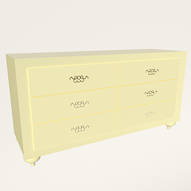 Classic Rectangular Bureau - FRATELLI BARRI Palermo Collection 3D model image 1 