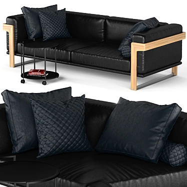 Elegant Galileo Coffee Table & Sofa 3D model image 1 
