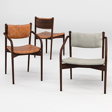 Elegant Dutchbone Torrance Chairs 3D model image 1 