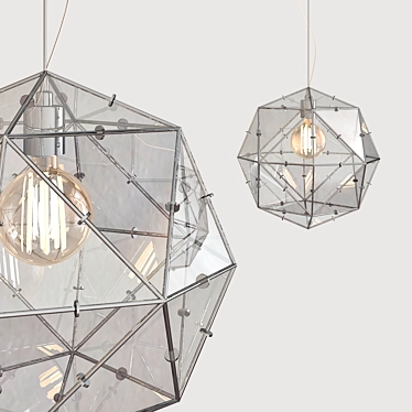 Modern Geometric Pendant Light 3D model image 1 