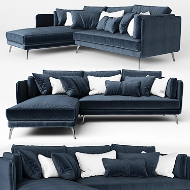 Elegant Milton Sofa Set 3D model image 1 