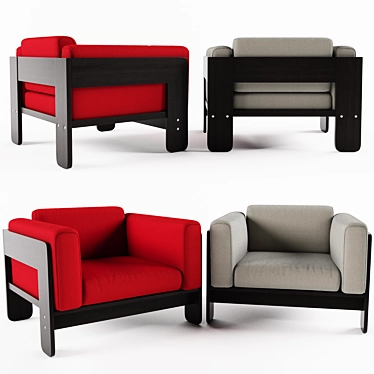 Bastiano Knoll Lounge Chair: Classic Elegance for Your Space 3D model image 1 