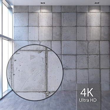 Seamless Concrete Texture 4K 3D model image 1 