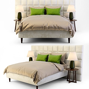 Elegant Costa Bella Regina Bed 3D model image 1 