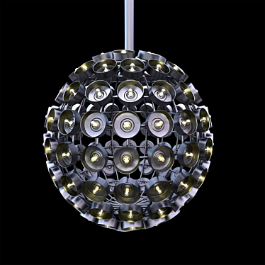 Metallic Candle Bulb Chandelier 3D model image 1 