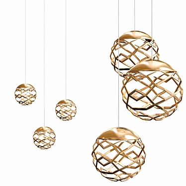 Kelly Cluster Pendant Light - 3 Lights 3D model image 1 