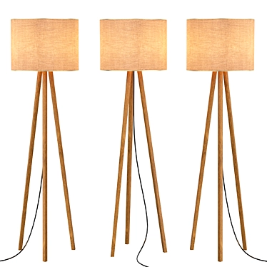 SleekStand Modern Floor Lamp 3D model image 1 