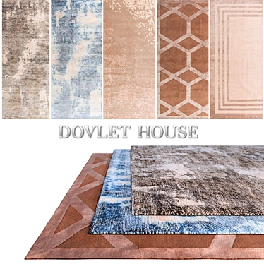 Dovlet House Silk & Wool Carpets (Set of 5) - Part 237 3D model image 1 