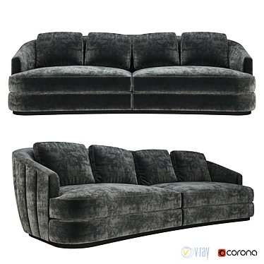 Hudson Sofa: Elegant and Timeless Design 3D model image 1 