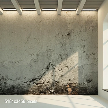 Vintage Concrete Wall Texture 3D model image 1 