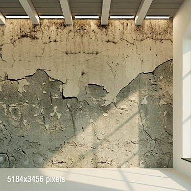 Aged Concrete Wall Texture Kit 3D model image 1 