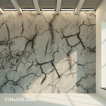 Old Concrete Wall Texture 3D 3D model image 1 