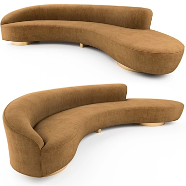 Vladimir Kagan FreeForm Curved Sofa 3D model image 1 