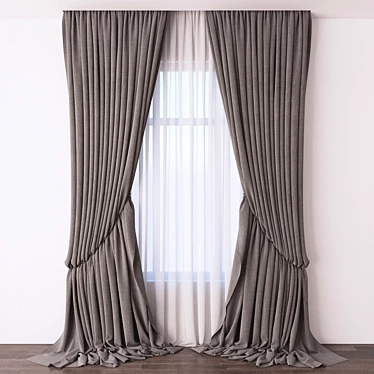 Elegant Drapery: Transform Your Space 3D model image 1 