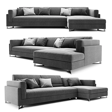 Frigerio Davis In Sofa - Modern and Spacious 3-Seater 3D model image 1 