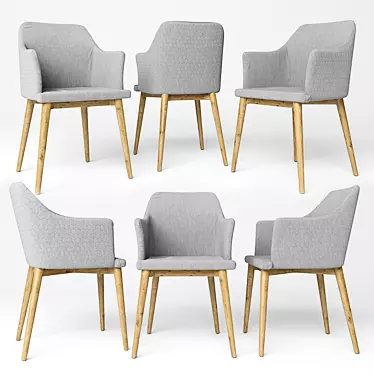 Product Title: Stylish La Forma Danai Chair 3D model image 1 