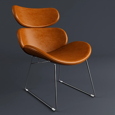 Minimalist Chic: Cazar Lounge Chair 3D model image 1 