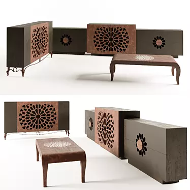 Modern Braun Franco Furniture Set 3D model image 1 