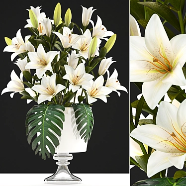 Pure Lily Bouquet 3D model image 1 