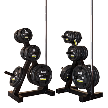 Powerful Weight Rack for Efficient Workouts 3D model image 1 