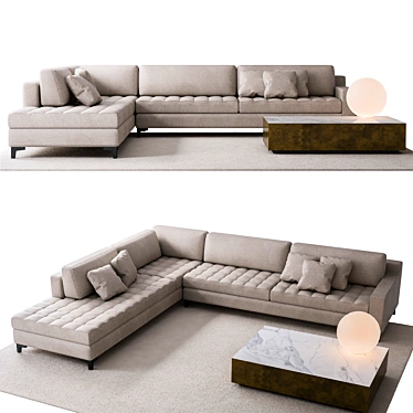 Regal Modularity: Meridiani's Prince Sofa 3D model image 1 