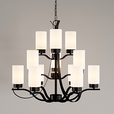Gerald 12-Light Chandelier: Stunning Illumination for Any Space 3D model image 1 