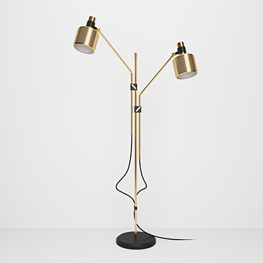 Bert Frank Double Riddle Floor Lamp 3D model image 1 